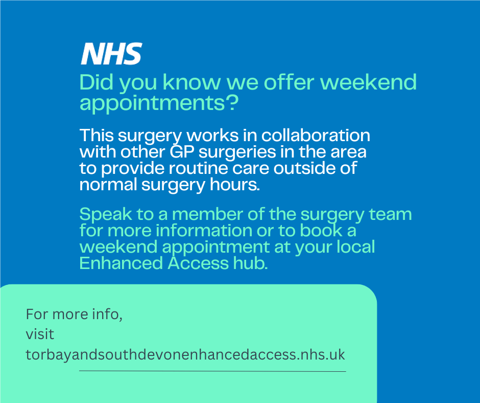 Weekend appointments